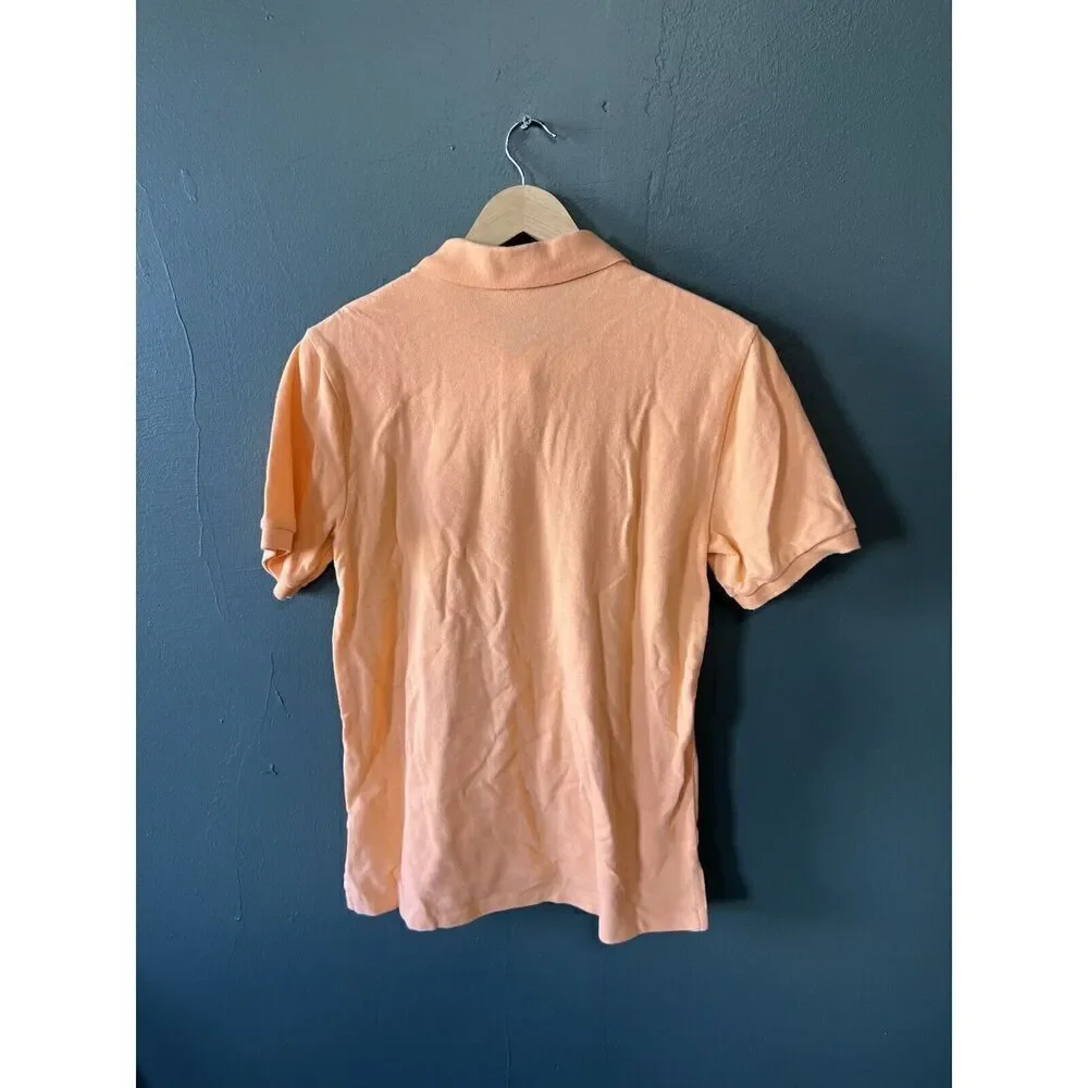 Polo Ralph Lauren Youth Boys Orange Short Sleeve Polo Fishing Bear Size XL